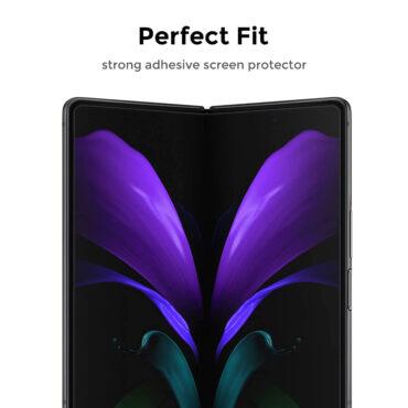 لاصقة حماية الشاشة لهاتف Samsung Galaxy Z Fold2 5G فيلم حزمة 2في1 Screen Protector Guard Film Crystal HD - O Ozone