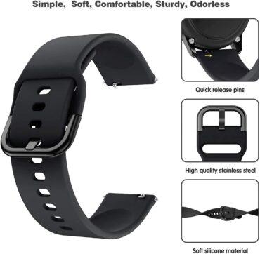 سوار ساعة سامسونج (حزام ساعة) سيليكون - وردي O Ozone Silicone Strap for Samsung Galaxy Watch