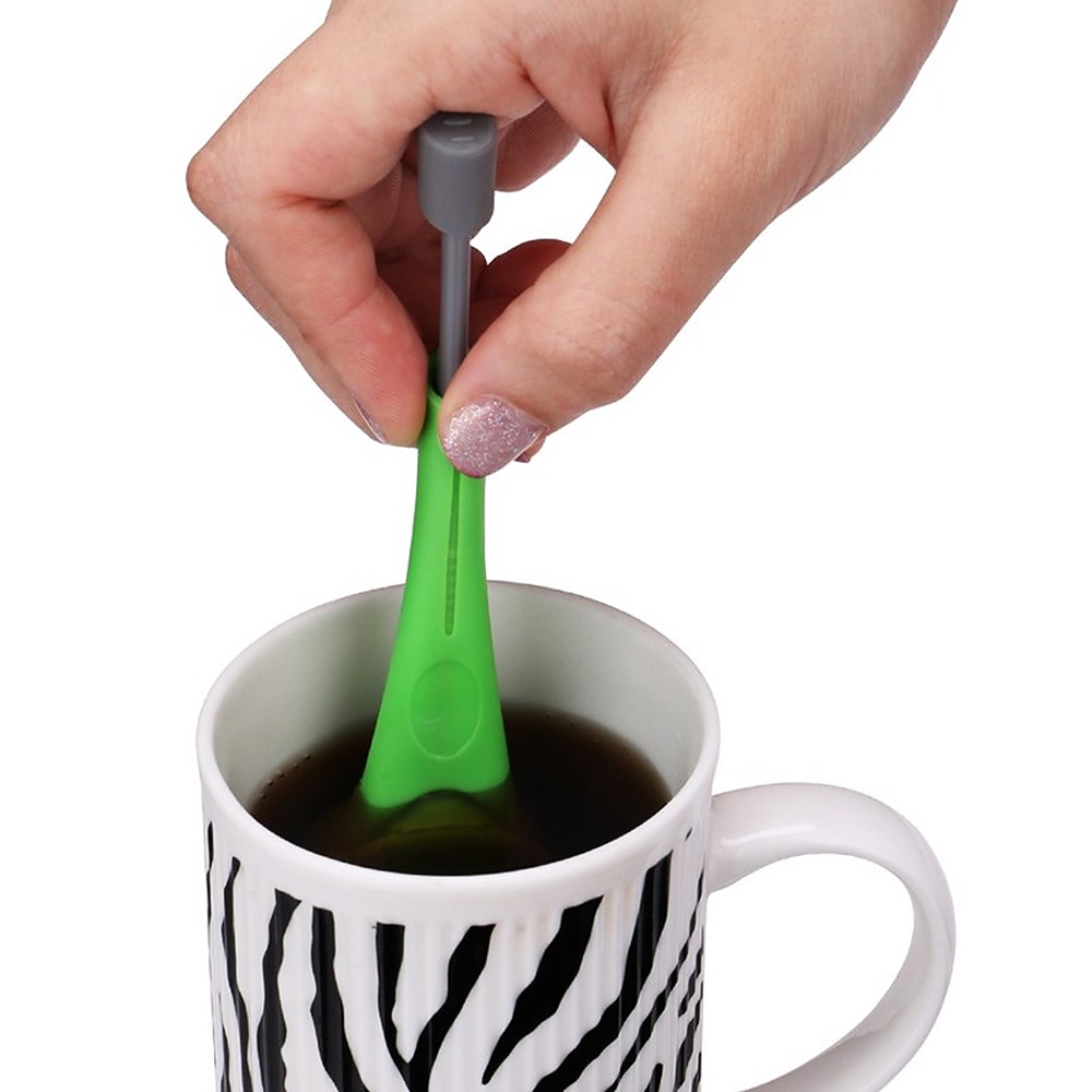 مصفاة شاي فلتر بلاستيك أخضر Tea Strainer Infuser Filter - Green - O Ozone