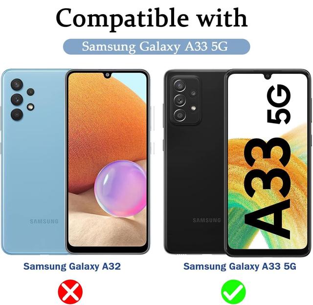 لاصقة حماية الشاشة لهاتف Samsung Galaxy A33 5G حزمة 2في1 HD Glass Protector Tempered Glass Screen Protector - O Ozone - SW1hZ2U6NjMzMTk5