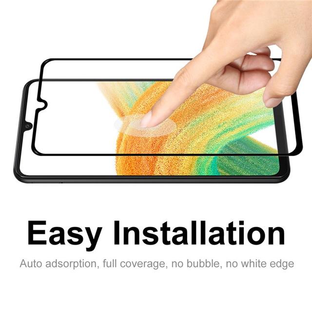 لاصقة حماية الشاشة لهاتف Samsung Galaxy A33 5G حزمة 2في1 HD Glass Protector Tempered Glass Screen Protector - O Ozone - SW1hZ2U6NjMzMjA1