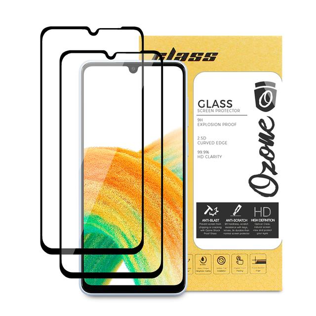لاصقة حماية الشاشة لهاتف Samsung Galaxy A33 5G حزمة 2في1 HD Glass Protector Tempered Glass Screen Protector - O Ozone - SW1hZ2U6NjMzMTk3