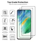 لاصقة حماية الشاشة لهاتف Samsung Galaxy S21 FE حزمة 2في1 HD Glass Protector Tempered Glass Screen Protector - O Ozone - SW1hZ2U6NjMzMjM4