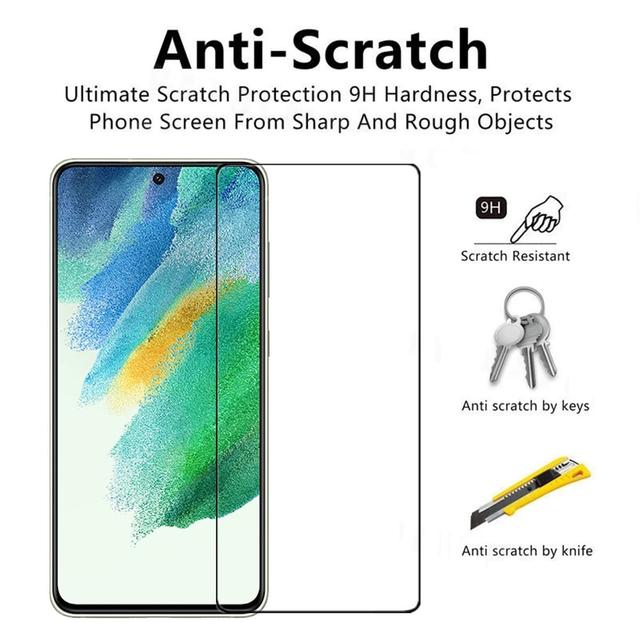 O Ozone Tempered Glass Screen Protector Compatible for Samsung Galaxy S21 FE 5G [2 Per Pack] Full Coverage, 9H Hardness ,Anti-Scratch [ Designed Screen Guard for Samsung Galaxy S21 FE 5G] - SW1hZ2U6NjMzMjQw