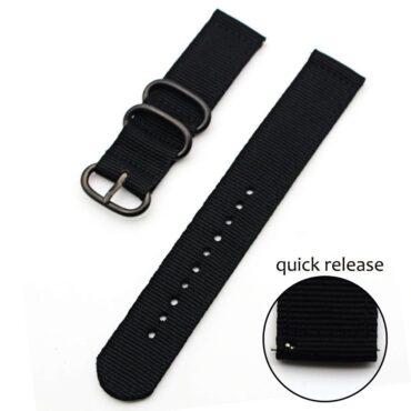 سوار ساعة سامسونج (حزام ساعة) نايلون منسوج - أسود O Ozone Woven Nylon Strap Samsung Galaxy Watch