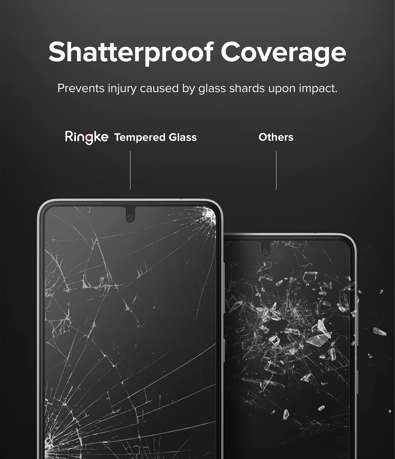 لاصقة حماية الشاشة لهاتف Samsung Galaxy A73 5G زجاج حزمة 2في1 Tempered Glass Screen Protector - Ringke