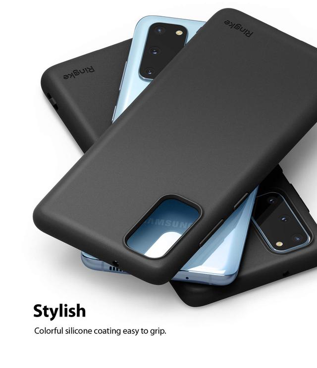 كفر سامسونغ مقاوم للصدمات - اسود  Ringke Slim Compatible with Galaxy S20 Case - SW1hZ2U6NjM0MDAy