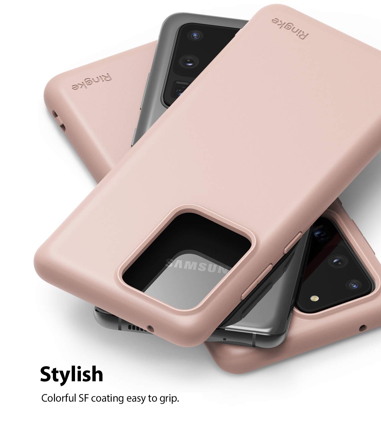 كفر سامسونغ مقاوم للصدمات - زهري   Ringke Slim Compatible with Galaxy S20 Case