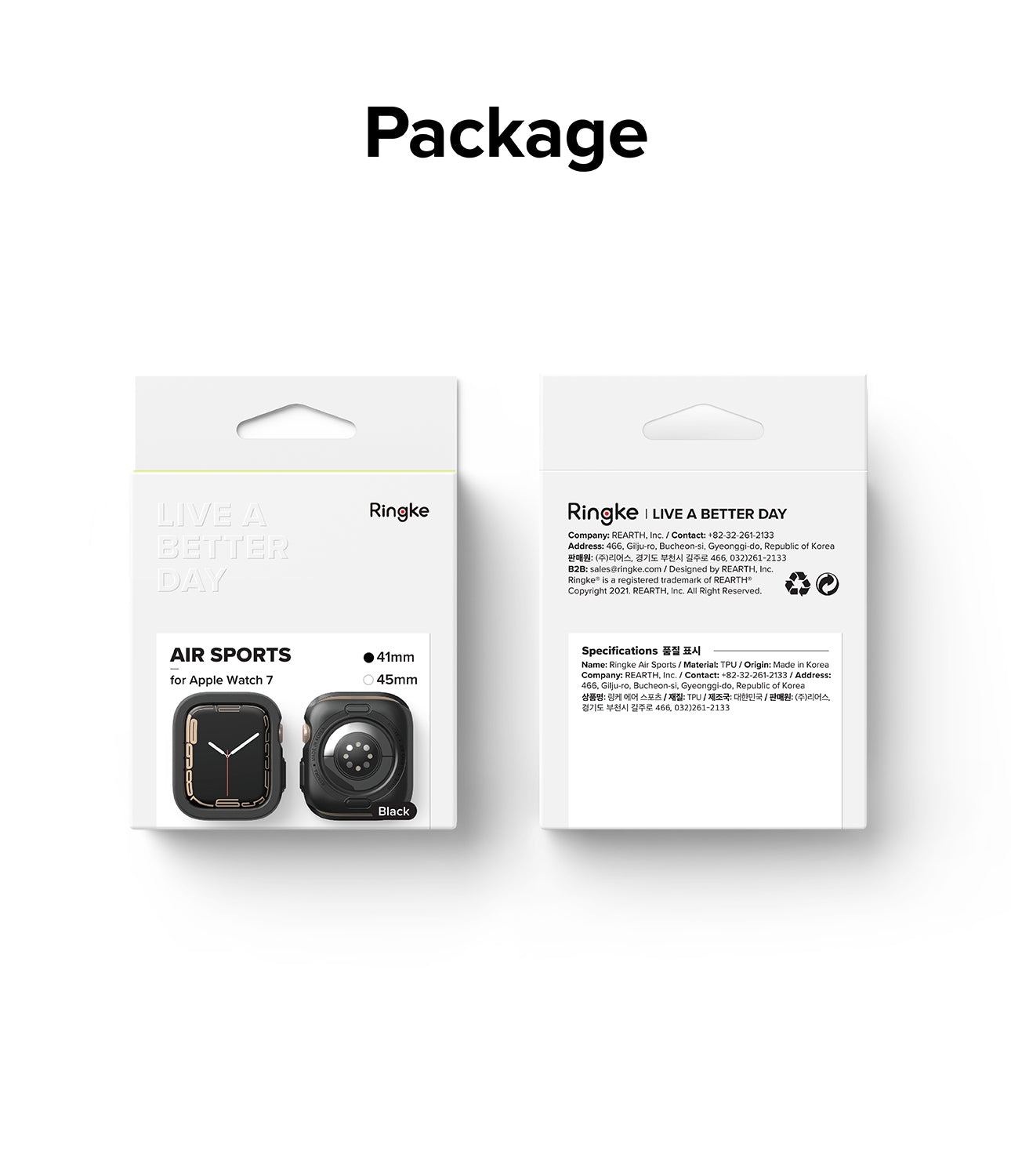 اطار ساعة أبل (كفر ساعة أبل) 41 ملم - كحلي Ringke Air Sports Apple Watch Case