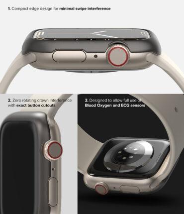اطار ساعة أبل (كفر ساعة) ستانلس ستيل 45 ملم - رمادي Ringke Bezel Styling Apple Watch 7 Cover