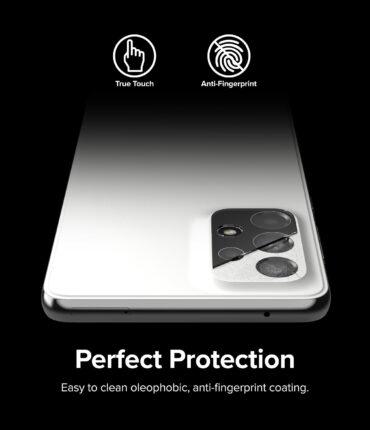 غطاء عدسة كاميرا لهاتف Samsung Galaxy A33 5G / A53 5G / A73 5G أسود Camera Styling Lens Protector, Aluminium Frame Tough Protective - Ringke