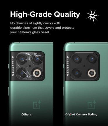 غطاء عدسة كاميرا لهاتف OnePlus 10 Pro 5G أسود Camera Styling Lens Protector, Aluminium Frame Tough Protective - Ringke