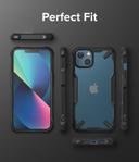 كفر موبايل مضاد للصدمات - iPhone 13 Mini - أسود  Case Hard Fusion-X Ergonomic Transparent Shock Absorption - Ringke - SW1hZ2U6NjM0NTk2