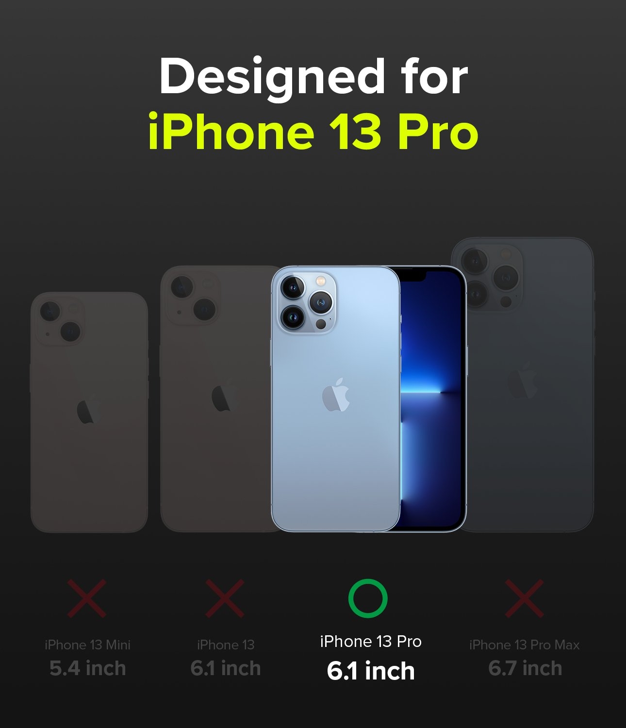 كفر آيفون بطبقة مضاعفة - اسود Ringke DX Compatible with Apple iPhone 13 Pro Case