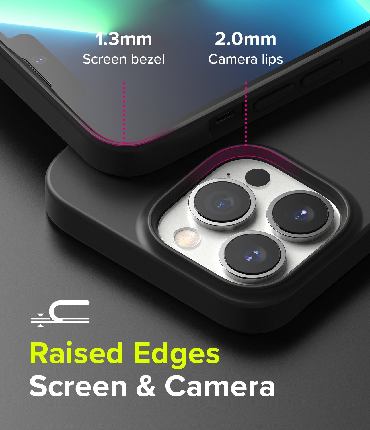 كفر آيفون مقاوم للصدمات - رمادي Ringke Cover for iPhone 13 Pro Case