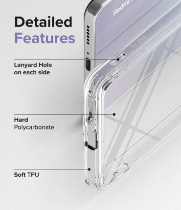 كفر ريدمي مقاوم للصدمات - شفاف Fusion Compatible with Redmi Note 11 Pro Case - Ringke