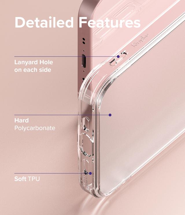 كفر آيفون مقاوم للصدمات - شفاف Fusion Cover for iPhone 13 Mini Case Shock Proof Transparent Tough Impact Alleviation Technology Raised Bezel - Ringke - SW1hZ2U6NjM1MzM5