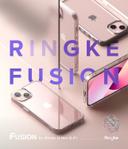 كفر آيفون مقاوم للصدمات - شفاف Fusion Cover for iPhone 13 Mini Case Shock Proof Transparent Tough Impact Alleviation Technology Raised Bezel - Ringke - SW1hZ2U6NjM1MzQ3