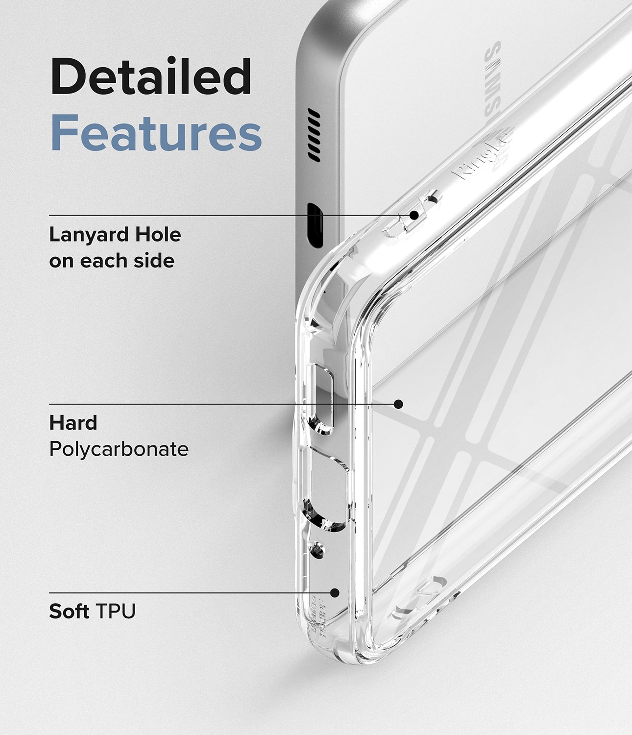 كفر سامسونغ مقاوم للصدمات - شفاف Fusion Compatible with Samsung Galaxy A33 Case - Ringke