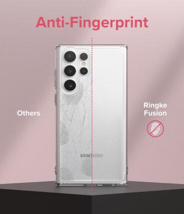 كفر سامسونغ مقاوم للصدمات - أسود دخاني Fusion Compatible with Samsung Galaxy S22 Ultra 5G Case (2022) - Ringke