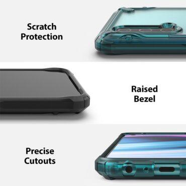 كفر لهاتف OnePlus Nord CE 5G أسود Fusion-X Design Shockproof Hard Back Rugged Bumper Cover - Ringke
