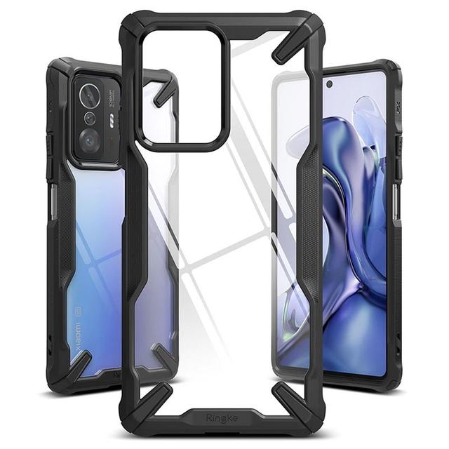 Ringke Fusion-X Compatible with Xiaomi 11T/ 11T Pro Case Double Layer PC and Shockproof TPU Cover Heavy Duty Protection Durable Anti-Slip Scratch Resistant -Camo Black - SW1hZ2U6NjM2MjUx