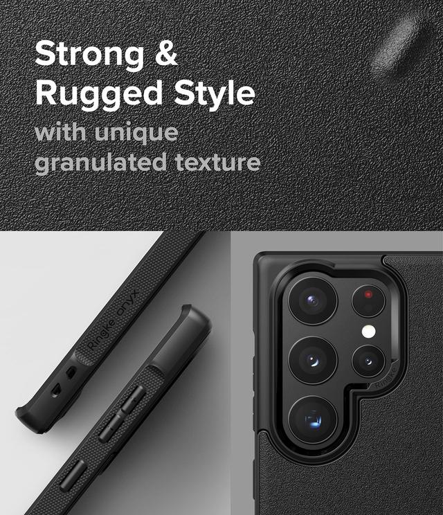 كفر سامسونغ مقاوم للصدمات - أسود Onyx Compatible with Samsung Galaxy S22 Ultra 5G (2022) Case Non-Slip Flexible TPU Cover- Ringke - SW1hZ2U6NjM3MDI3