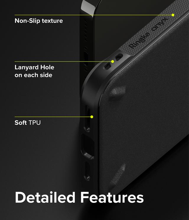 كفر آيفون مقاوم للصدمات - أسود Ringke Onyx Compatible with iPhone 13 Pro Max Case - SW1hZ2U6NjM3MTI0
