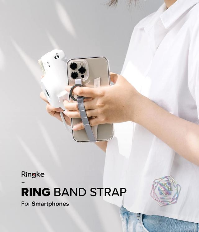 Ringke Ring Band Strap, Quick Side Release Ring Clip Microfiber Band Grip Cell Phone Holder for Phone Case - Mint - SW1hZ2U6NjM3Mjkw