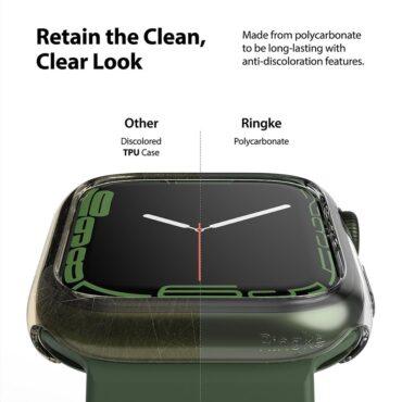 اطار ساعة أبل (كفر ساعة أبل) 2 قطعة - شفاف  Ringke Slim Case Apple Watch 7 45mm