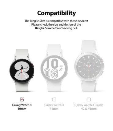 اطار ساعة سامسونج (كفر ساعة) 2 قطعة 40 ملم - شفاف و كروم Ringke Slim Case Samsung Galaxy Watch 4