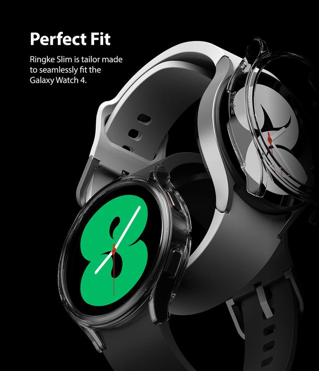 اطار ساعة سامسونج (كفر ساعة) 2 قطعة 44 ملم - شفاف و كروم غامق Ringke Slim Case Samsung Galaxy Watch 4 - SW1hZ2U6NjM3NDc2