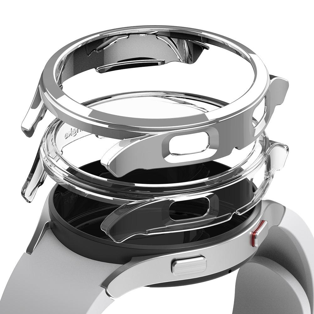 اطار ساعة سامسونج (كفر ساعة) 2 قطعة 44 ملم - شفاف و كروم Ringke Slim Case Samsung Galaxy Watch 4