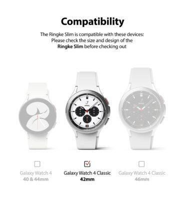 اطار ساعة سامسونج (كفر ساعة) 2 قطعة 42 ملم - شفاف Ringke Slim Case Samsung Galaxy Watch 4 Classic