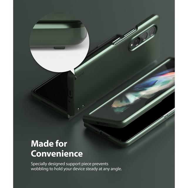Ringke Slim Case Compatible with Samsung Z Fold 3 Ultra-thin Transparent Impact-Resistant and Durable Protective Cases for Galaxy Z Fold 3 Case Wireless Charging Compatible-Deep green - SW1hZ2U6NjM3NjQy