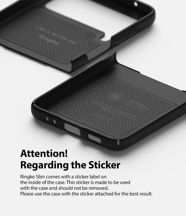 كفر سامسونغ مقاوم للصدمات - أسود Ringke Slim Case for Galaxy Z Flip 3 5G (2021) Anti-Cling Micro-Dot Technology Shockproof Protective - SW1hZ2U6NjM3NzEx