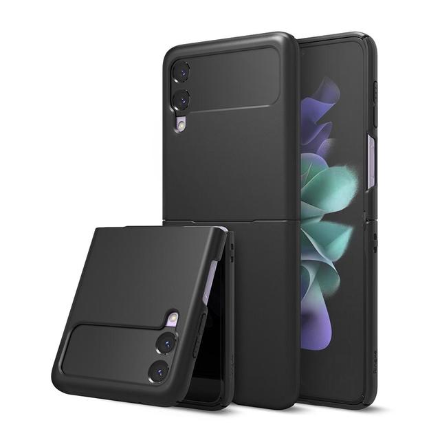 كفر سامسونغ مقاوم للصدمات - أسود Ringke Slim Case for Galaxy Z Flip 3 5G (2021) Anti-Cling Micro-Dot Technology Shockproof Protective - SW1hZ2U6NjM3NzA3