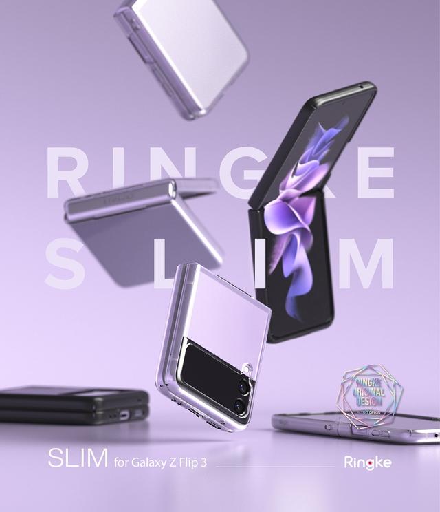 كفر سامسونغ مقاوم للصدمات - شفاف Ringke Slim Case for Galaxy Z Flip 3 5G (2021) Anti-Cling Micro-Dot Technology Shockproof Protective - SW1hZ2U6NjM3NzI2