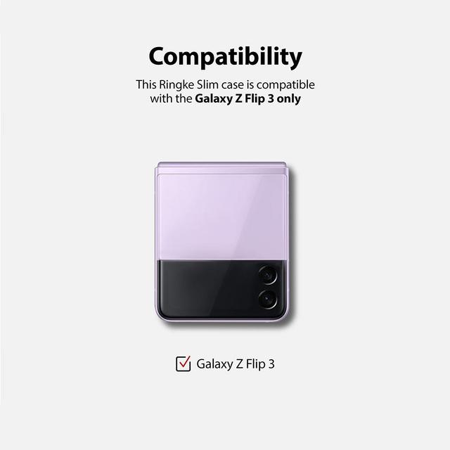 كفر سامسونغ مقاوم للصدمات - شفاف Ringke Slim Case for Galaxy Z Flip 3 5G (2021) Anti-Cling Micro-Dot Technology Shockproof Protective - SW1hZ2U6NjM3NzMy