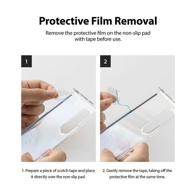 Ringke Slim Case for Galaxy Z Fold 3 Anti-Cling Micro-Dot Technology Shockproof Protective [ Samsung Galaxy Z Fold 3 Case Supports Fast Wireless Charging ] - Black - SW1hZ2U6NjM3NzY5