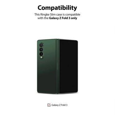 كفر سامسونغ مقاوم للصدمات - شفاف مت Ringke Slim Compatible with Samsung Galaxy Z Fold 3 Case