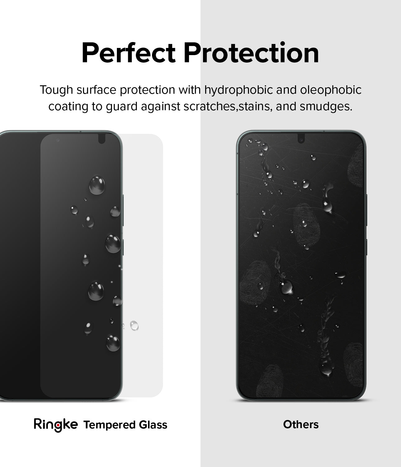 لاصقة حماية الشاشة لهاتف Samsung Galaxy S22 Plus زجاج حزمة 2في1 Tempered Glass Screen Protector - Ringke
