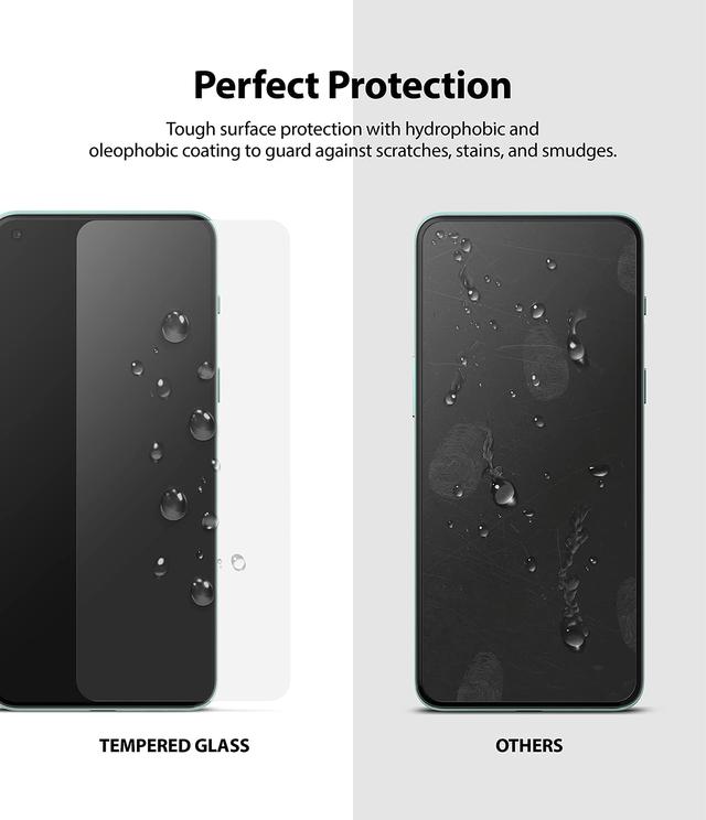 لاصقة حماية الشاشة لهاتف Oneplus Nord 2 / Ce زجاج حزمة 2في1 Tempered Glass Screen Protector - Ringke - SW1hZ2U6NjM3ODM3