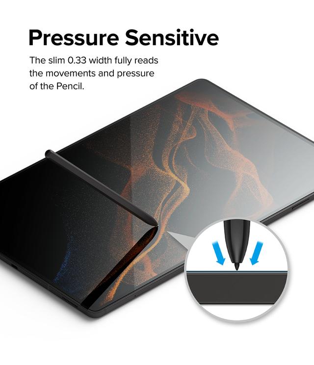 لاصقة حماية الشاشة لجهاز Samsung Galaxy Tab S8 Ultra فيلم Tempered Glass Screen Protector 9H Hardness Full Coverage Protective - Ringke - SW1hZ2U6NjM3ODky