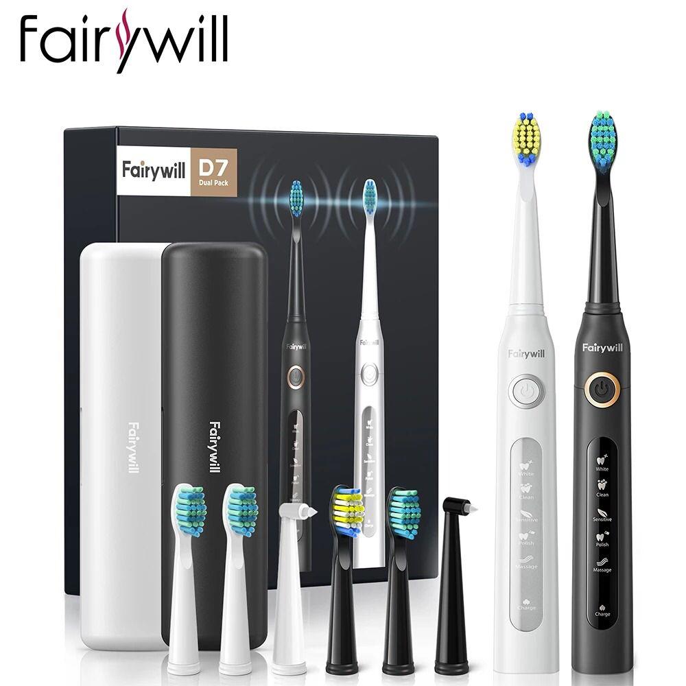 فرشاة الأسنان الذكية (حزمة مزدوجة) فيري ويل FairyWill D7 Double Pack Electric Toothbrushes