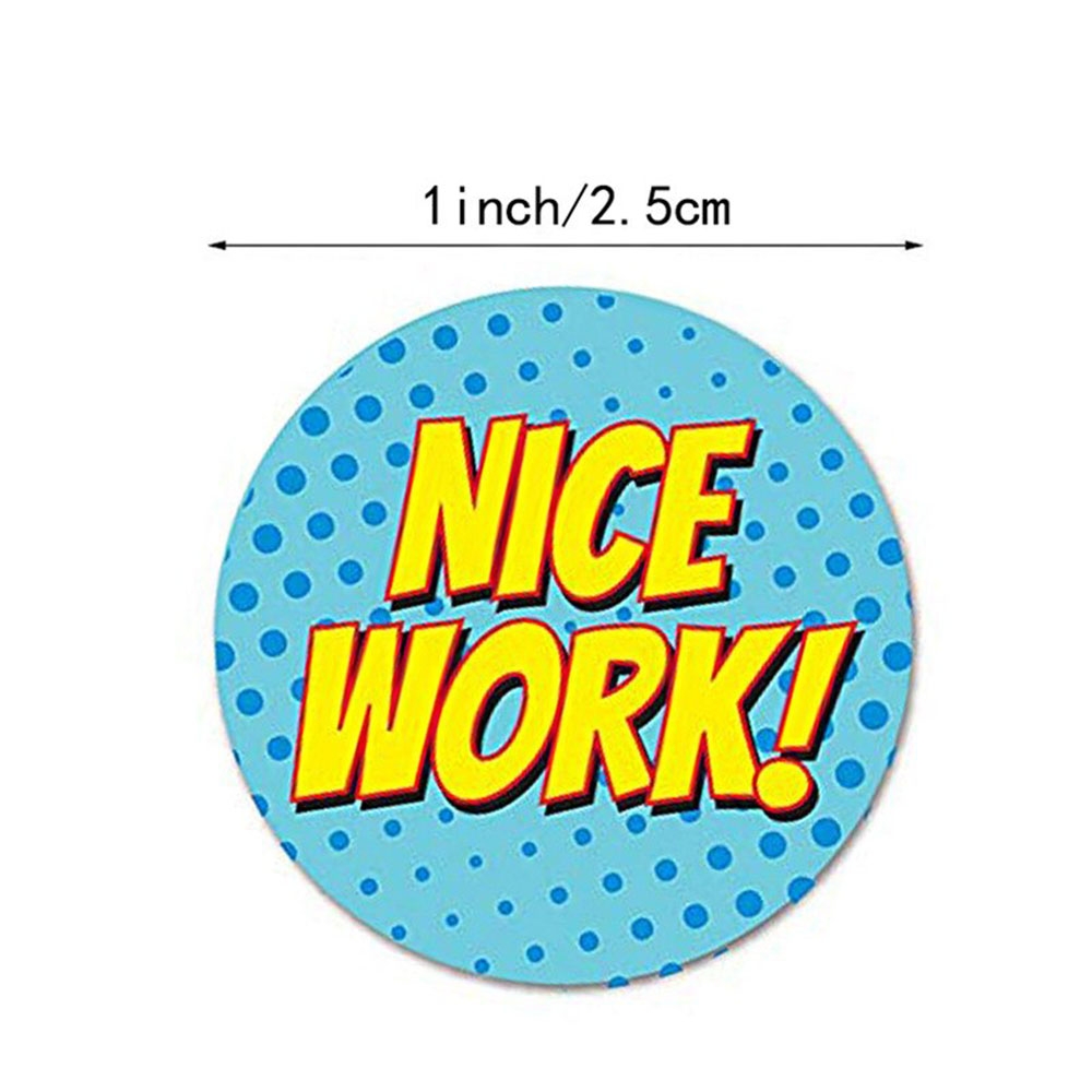 مجموعة ملصقات (ستيكرات) دائرية تشجيعية للأطفال 6 أشكال 500 قطعة Six Style Encouragement Stationery Stickers Round [1 inch][500 Pcs Labels] – Wownect