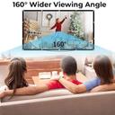 Wownect Projector Screen, 150 inch 16:9 Foldable Anti-Crease 4K Full HD Home Theater Projection Screen For Office Presentation Indoor Outdoor Movie Curtain Gaming Screen [Upgraded 150" Thick Version] - SW1hZ2U6NjM5MDcz
