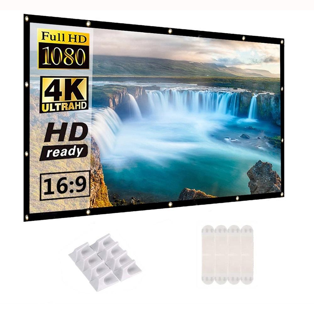 شاشة العرض للبروجكتر 150" أبيض Projector Screen Foldable Anti-Crease - Wownect