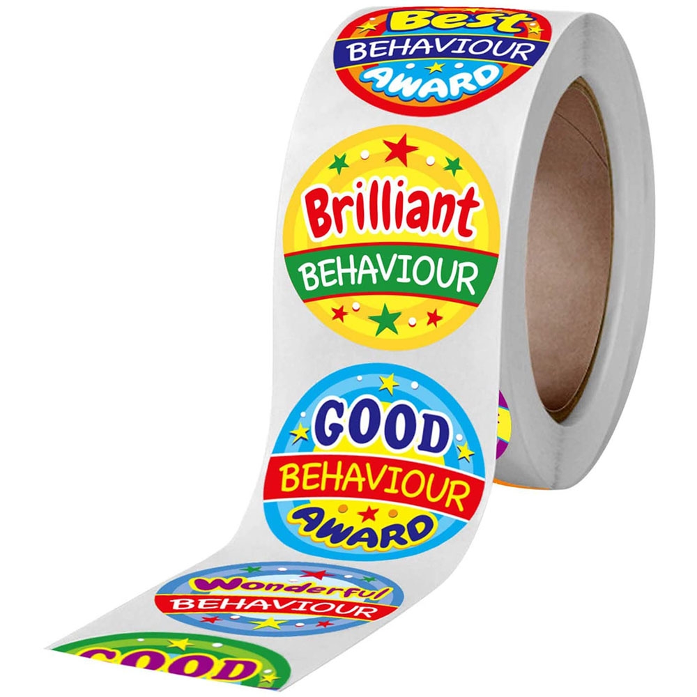 مجموعة ملصقات (ستيكرات) تشجيعية للمكافآت 500 قطعة Rewards Encouragement Stationery Stickers Round [1 inch][500 Pcs Labels] - Wownect