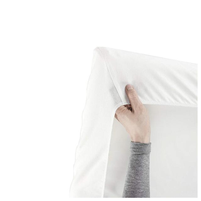 ملائة سرير عضوية قطن أبيض Organic Travel Cot Fitted Sheet Light - BABYBJORN - SW1hZ2U6NjYzNjE1